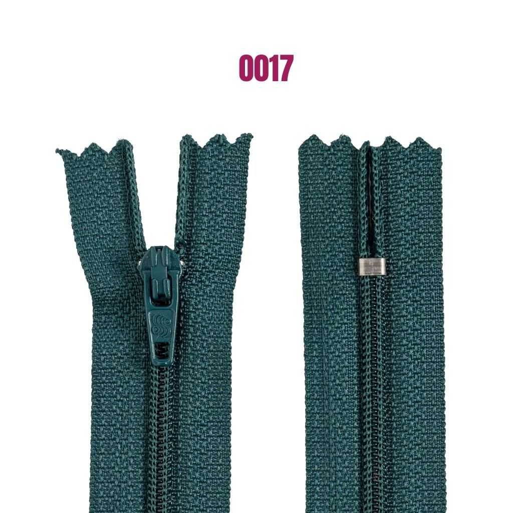 Zíper de Nylon Fixo Nº 3 18cm – Zíper para Costura, Confecção de