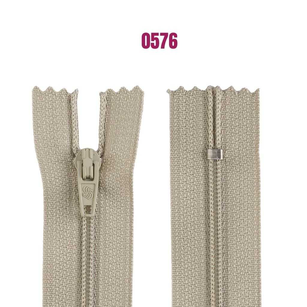 Zíper de Nylon Fixo Nº 3 18cm – Zíper para Costura, Confecção de