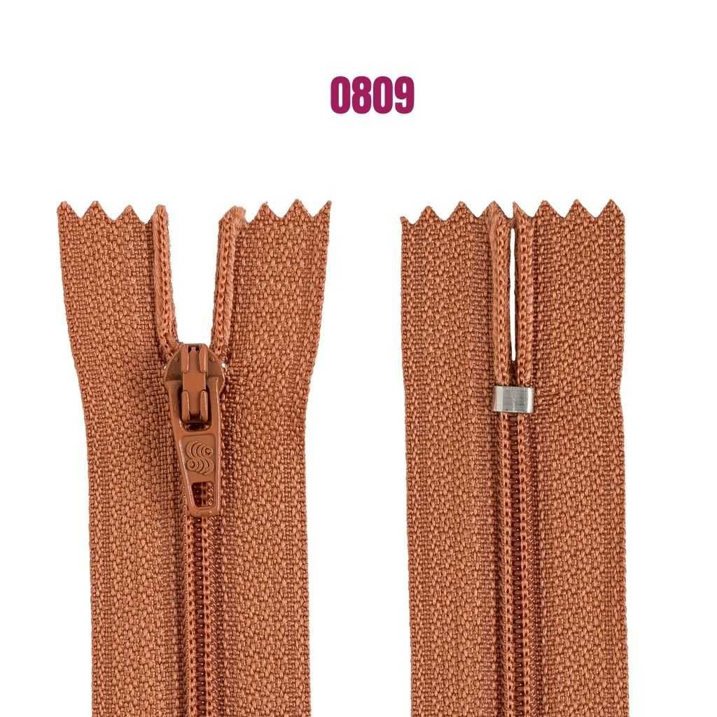 【Zipper Hit】CF 1枚 FaB Zíper de Nylon Fixo Nº 3 18cm – Zíper para Costura, Confecção de