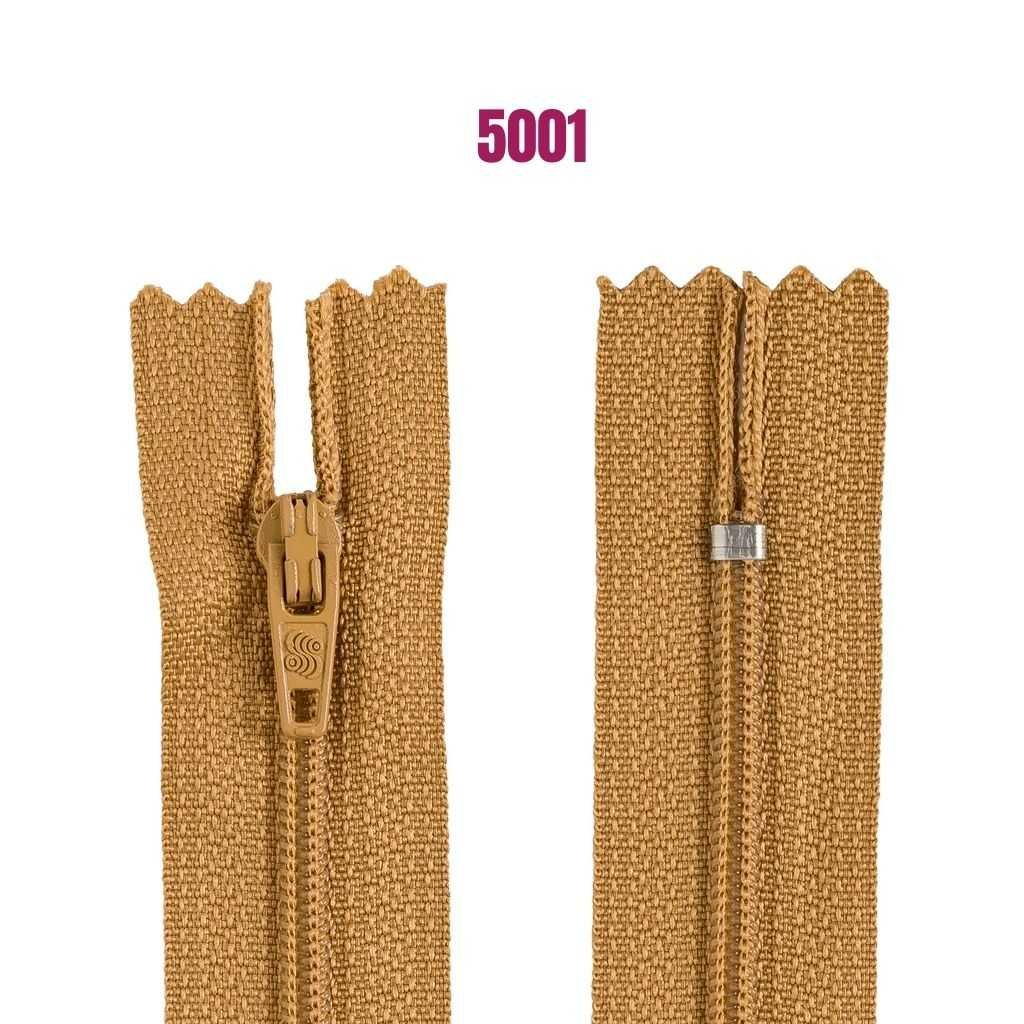 【Zipper Hit】CF 1枚 FaB Zíper de Nylon Fixo Nº 3 18cm – Zíper para Costura, Confecção de