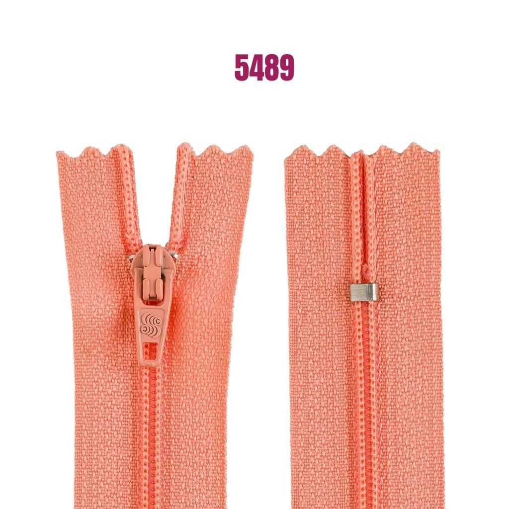 【Zipper Hit】CF 1枚 FaB Zíper de Nylon Fixo Nº 3 18cm – Zíper para Costura, Confecção de