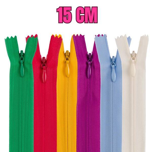 Zíper Invisível 15cm – Zíper Oculto para Costura, Confecção de